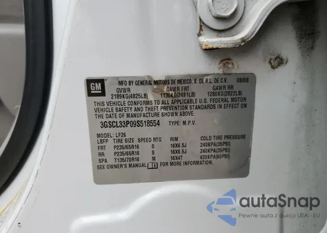 2009 Saturn Vue Xe from USA, damaged, VIN 3GSCL33P09S518554